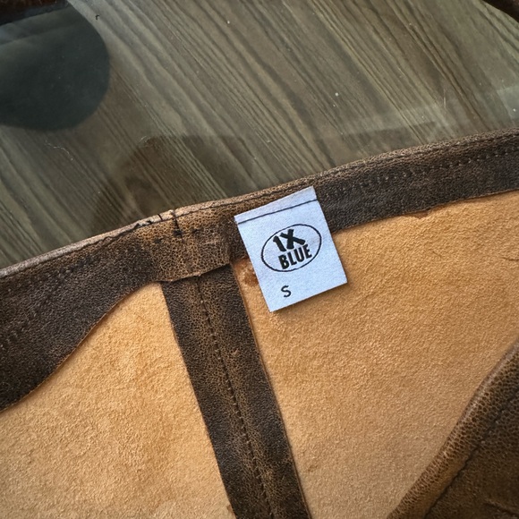 1xblue BROWN LEATHER BRA with clock detailing - Picture 6 of 7